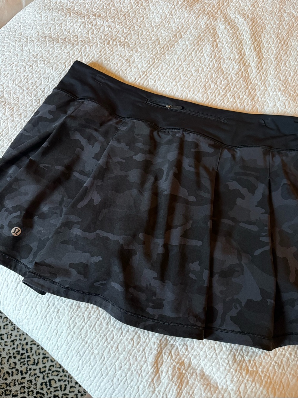 lululemon athletica Black Camo Athletic Skort - Pleated Performance Skirt